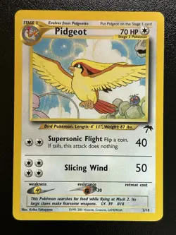 PIDGEOT Pokemon Card - WOTC - Southern Islands - 2/18 - NM (A) - Image 1