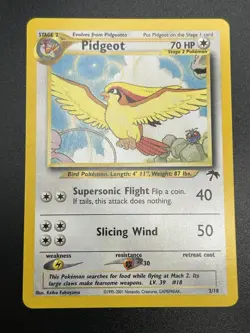 PIDGEOT Pokemon Card - WOTC - Southern Islands - 2/18 - NM (A) - Image 3