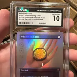 1x White Lotus Tile Borderless Foil Avatar The Last Airbender 0330 CGC 10 Pop 1 - Image 2