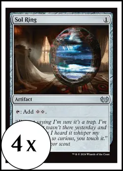 MTG - 4 x Sol Ring - Duskmourn Commander - Playset 4x x4 - Image 1