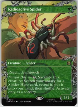 MTG Radioactive Spider (Borderless) Normal NM Marvel's Spider-Man Magic 212 - Image 1