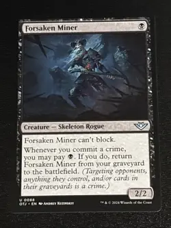 MTG Outlaws of Thunder Junction Forsaken Miner 0088 NM - Image 1