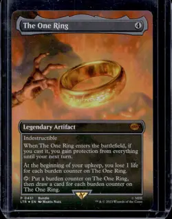 MTG Magic Lord of the Rings #451 The One Ring Mythic Rare Borderless Foil (B) - Image 1