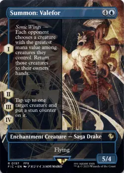 Summon: Valefor (Borderless) Commander: Final Fantasy - Magic MTG NM - Image 1