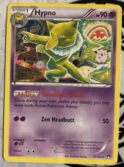 Hypno 51/122 Breakpoint Regular Rare-Pokemon TCG Card - Image 1