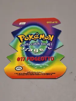 2000 Topps Pokemon TV Animation Edition Die Cut, Embossed Pidgeotto, EV11 Of 12 - Image 3