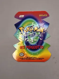 2000 Topps Pokemon TV Animation Edition Die Cut, Embossed Pidgeotto, EV11 Of 12 - Image 4