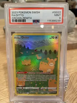 2023 Pokemon Crown Zenith Ditto Galarian Gallery #GG22/GG70 PSA 9 - Image 1