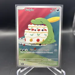 Pokemon TCG Gulpin 154/142 Stellar Crown Illustration Mint PSA 10 Contender - Image 1