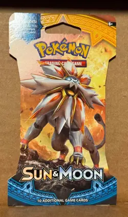 2017 Pokemon Sun And Moon base set solgaleo hanger blister Sleeved pack tcg - Image 2
