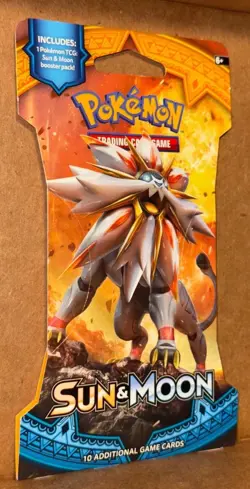 2017 Pokemon Sun And Moon base set solgaleo hanger blister Sleeved pack tcg - Image 3