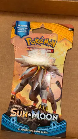 2017 Pokemon Sun And Moon base set solgaleo hanger blister Sleeved pack tcg - Image 4