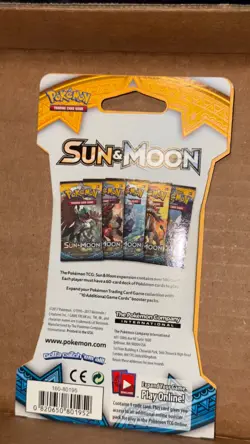 2017 Pokemon Sun And Moon base set solgaleo hanger blister Sleeved pack tcg - Image 5