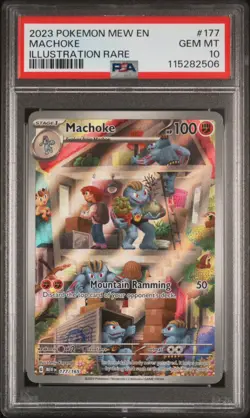 2023 Pokemon SV151 MEW EN Machoke #177/165 PSA 10 - Image 1