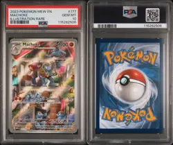 2023 Pokemon SV151 MEW EN Machoke #177/165 PSA 10 - Image 3