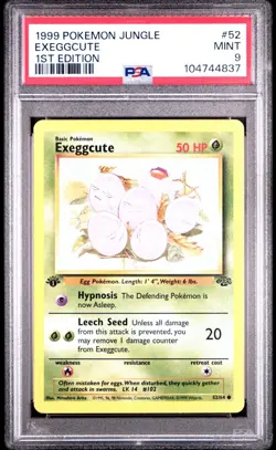 Exeggcute - 1st Edition - 52/64 Jungle - WOTC Unlimited - Pokemon TCG - PSA 9 - Image 1