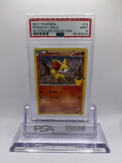 2021 Pokemon Mcdonalds Collection Fennekin Holo #14 - PSA 9 MINT - Image 1