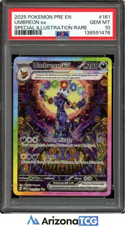 Pokemon 2025 Umbreon Ex 161/131 SIR Prismatic Evolutions GEM MINT PSA 10 - Image 1