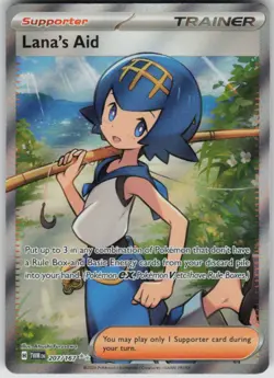 Pokemon Lana's Aid - Ultra Rare SV06: Twilight Masquerade 207/167 NM - Image 1