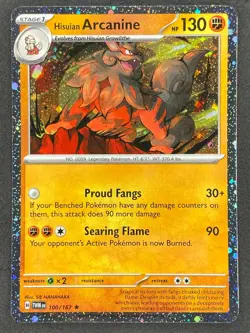 Pokemon Hisuian Arcanine Cosmos Holo 100/167 TWM Twilight Masquerade NM - Image 1
