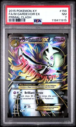 2015 Pokemon M GARDEVOIR EX #156 Primal Clash Full Art PSA 7 NEAR MINT NM - Image 1