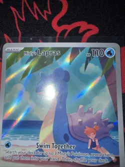 Misty's Lapras 194/182 Sv10: Destined Rivals Holo Art Illustration Rare Pokemon - Image 2