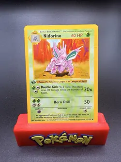 Pokemon: Nidorino 1st Edition Shadowless #37/102 Base Set 1999 WOTC - HP - F18 - Image 1