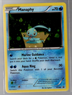 Manaphy XY190 Holographic Black Star Promo Pokemon TCG LP/NM - Image 1
