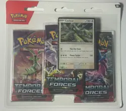 Pokemon TCG - Temporal Forces - 3pk Premium Checklane Blister Pack - Case New! - Image 1