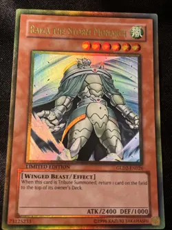 Yugioh Raiza the Storm Monarch GLD2-EN026 Gold Rare Limited Edition LP - Image 1