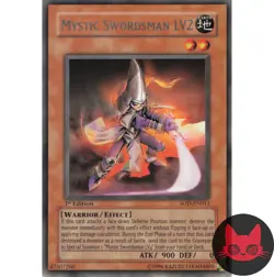Yugioh Mystic Swordsman LV2 SOD-EN011 Rare 1st Edition NM - Image 1