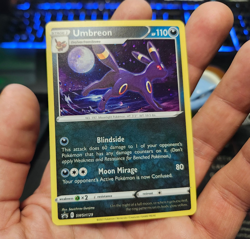 Pokemon Card - Umbreon SWSH129 Promo Card Cosmos Holo Evolving Skies Promo LP/NM - Image 1