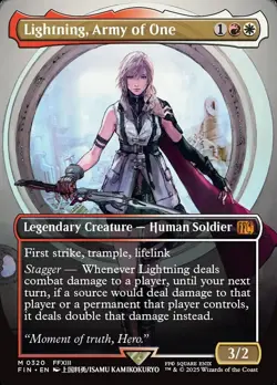MTG - Lightning, Army of One - Fanart Borderless Final Fantasy - EDH / Playtest - Image 1