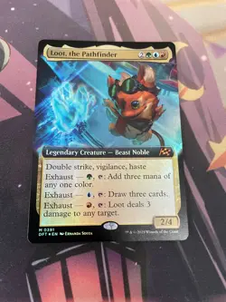 MTG - LOOT, THE PATHFINDER - EXTENDED ART - MYTHIC - NM - DFT - FOIL - Image 1