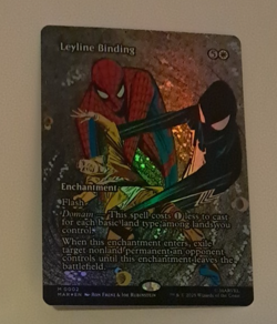 Leyline Binding Comic Poster FOIL NM Marvel Spiderman MTG MAGIC THE GATHERING - Image 1