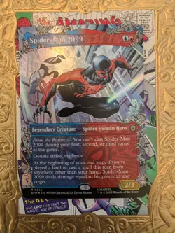 MTG Spider-Man 2099 (0216) (Borderless) Marvel's Spider-Man FOIL NM - Image 1