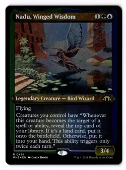 Nadu, Winged Wisdom (Foil Etched) Foil 491 R Modern Horizons 3 Near Mint - Image 1