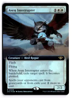 MTG - Aven Interrupter (Extended Art) 309 Outlaws of Thunder Junction NM FOIL - Image 1
