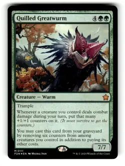 Quilled Greatwurm Foundations 111 NM FOIL 1 - Image 1