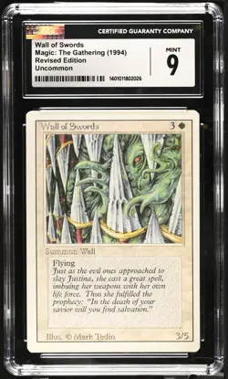 CGC 9 Mint - Wall of Swords - Revised 3rd - Vintage Magic The Gathering - Image 1