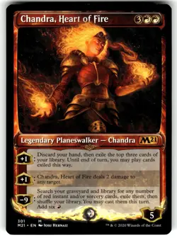 Chandra, Heart of Fire (Showcase) Core Set 2021 301 Near Mint - Image 1