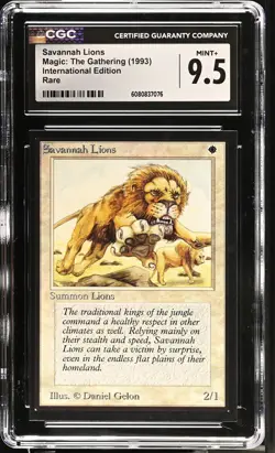 CGC 9.5 Mint+ - Savannah Lions - International Edition - Vintage MTG - Image 1