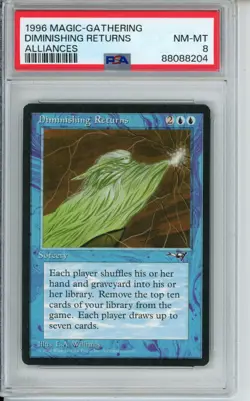 MTG - Diminishing Returns - Alliances - Graded PSA 8 NM-MT - Image 1