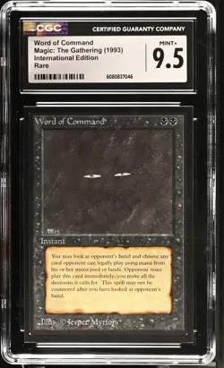 CGC 9.5 Mint+ - Word Of Command - International Edition - Vintage MTG - Image 1