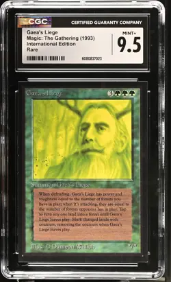 CGC 9.5 Mint+ - Gaea's Liege - International Edition - Vintage MTG - Image 1