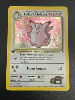ERIKA'S CLEFABLE Pokemon Card - WOTC - 1st Edition - Gym Heroes - 3/132 - NM (A) - Image 3