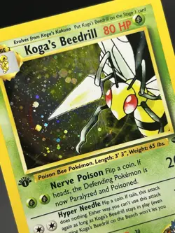 KOGA’S BEEDRILL Pokemon Card - WOTC - 1st Edition - Gym Challenge - 9/132 NM (A) - Image 5