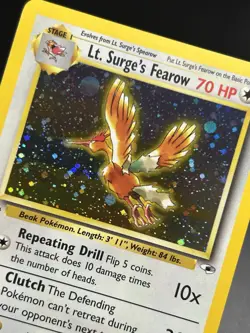 LT. SURGE'S FEAROW Pokemon Card WOTC 1st Edition Gym Heroes 7/132 HOLO NM (B) - Image 4