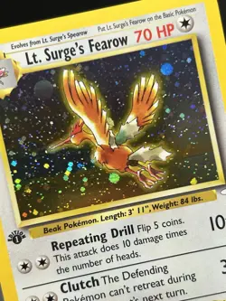 LT. SURGE'S FEAROW Pokemon Card WOTC 1st Edition Gym Heroes 7/132 HOLO NM (B) - Image 5