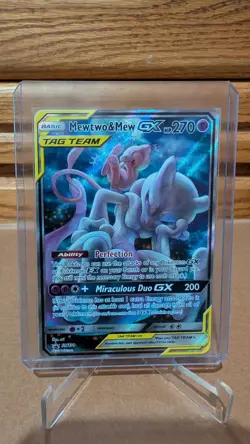 Pokemon TCG: Mewtwo & Mew GX (SM191) Tag Team Black Star Promo Sun & Moon - NM - Image 1